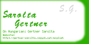 sarolta gertner business card